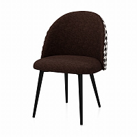 Кресло Мила велюр металлокаркас (Каркас черный тк. лапки / коричневый WLF 02 Kahve)