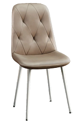 Стул DC-2103 (каркас белый тк.Капучино/ Velvet HLR-7)