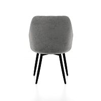 Кресло Софи велюр (каркас черный тк. коллекции Nella серый 060)